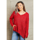 Women's Sweaters - Heimish By The Fire Full Size Draped Detail Knit Sweater -  - Cultured Cloths Apparel