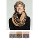 Accessories, Scarves - C.C Ribbed Knit Leopard Pattern Infinity Scarf -  - Cultured Cloths Apparel