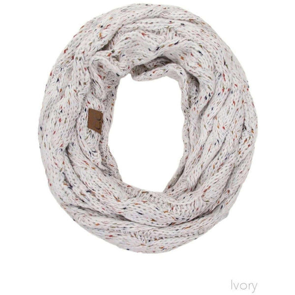 Accessories, Scarves - C. C Cable Knit Confetti Scarf -  - Cultured Cloths Apparel