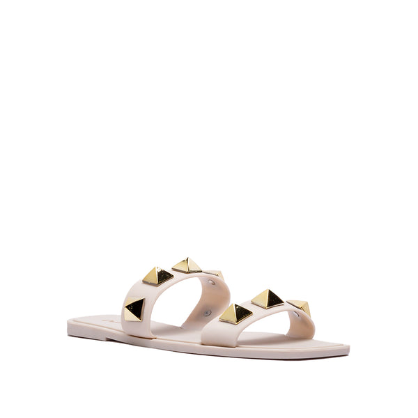 Shoes - Gilson Studded Double Strappy Slip On Sandals -  - Cultured Cloths Apparel