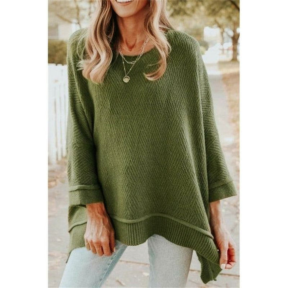 Women's Sweaters - Comfy Cozy Oversized Sweater - Olive - Cultured Cloths Apparel