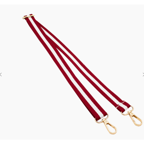 Bag Straps - Spirit Purse Straps Game Day Collection - Crimson/White - Cultured Cloths Apparel