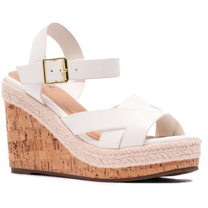 Shoes - Qupid Dupree Strappy Wedge Sandals -  - Cultured Cloths Apparel