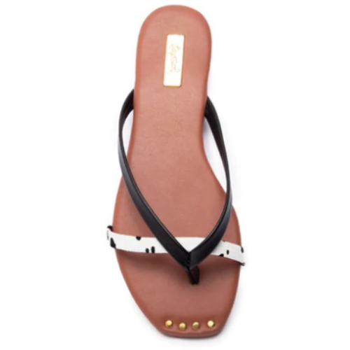 Shoes - QUPID Hazy Thong Flip Flop Slide Sandal - Black - Cultured Cloths Apparel