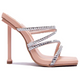 Shoes - Qupid Gleaming Clear Crystal Strappy Sandal Pump -  - Cultured Cloths Apparel