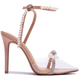 Shoes - Qupid Show Clear Embellished Pointy Pump -  - Cultured Cloths Apparel