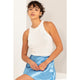 Women's Sleeveless - Go Getter Sleeveless Halter Top - Whip Cream - Cultured Cloths Apparel