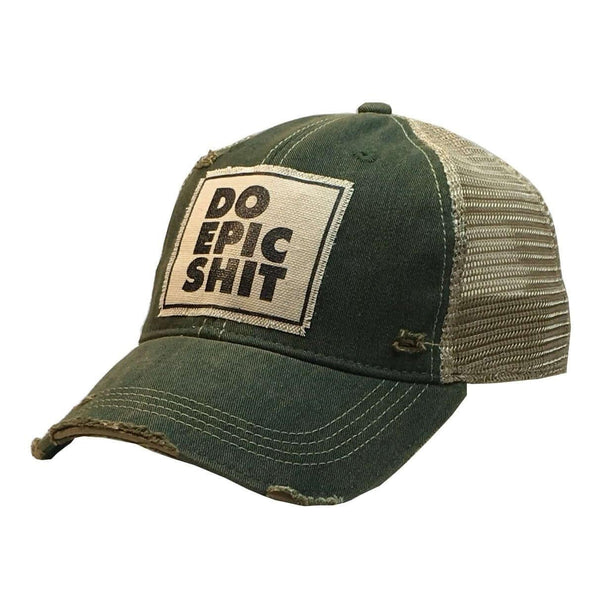 Baseball Hats - Do Epic Shit Distressed Trucker Hat Baseball Cap -  - Cultured Cloths Apparel