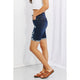 Women's Shorts - Judy Blue Lucy High Rise Patch Bermuda Shorts -  - Cultured Cloths Apparel