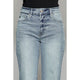 Denim - Kancan High Waist Raw Hem Cropped Wide Leg Jeans -  - Cultured Cloths Apparel