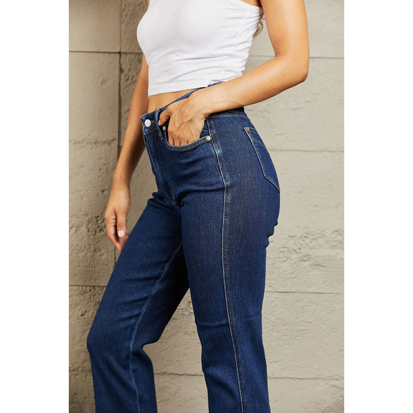 Denim - Judy Blue Kailee Full Size Tummy Control High Waisted Straight Jeans -  - Cultured Cloths Apparel