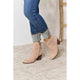 Shoes - East Lion Corp Block Heel Point Toe Ankle Boots - Taupe - Cultured Cloths Apparel