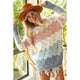Women's Sweaters - BiBi Color Block Openwork Long Sleeve Sweater -  - Cultured Cloths Apparel