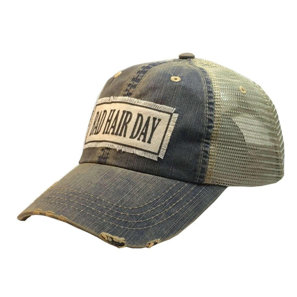 Accessories, Hats - Bad Hair Day Distressed Trucker Hat Baseball Cap -  - Cultured Cloths Apparel