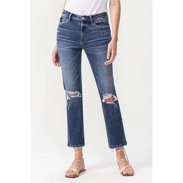 Denim - Loververvet Vintage High Rise Stretch Crop Straight Jean -  - Cultured Cloths Apparel