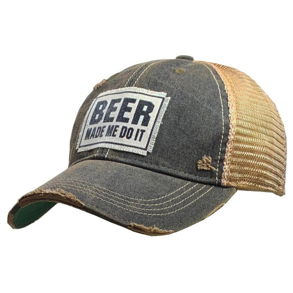 Baseball Hats - Beer Made Me Do It Trucker Cap -  - Cultured Cloths Apparel