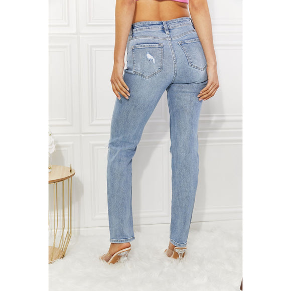 Denim - Kancan Abby High Rise Slim Straight Jeans -  - Cultured Cloths Apparel