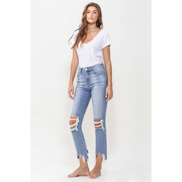Denim - Lovervet Full Size Courtney Super High Rise Kick Flare Jeans -  - Cultured Cloths Apparel