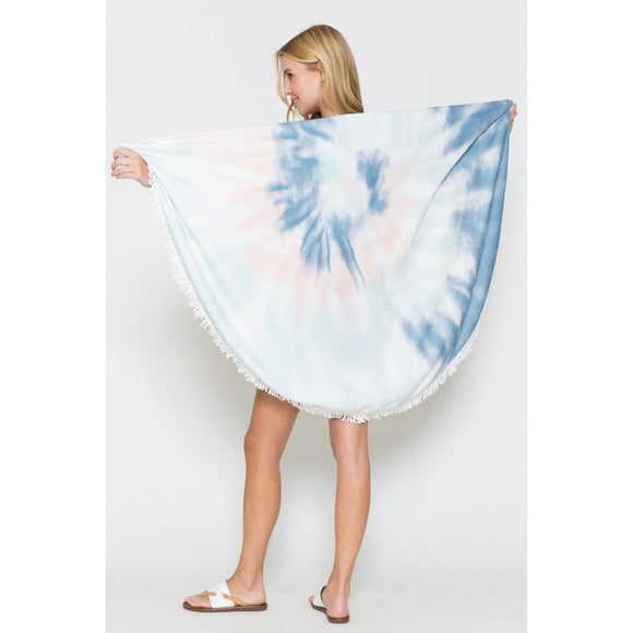 Outerwear - Justin Taylor Dreamland Tie Dye Round Beach Towel - Multicolor - Cultured Cloths Apparel