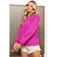Women's Long Sleeve - BiBi Round Neck Brushed Checker Top -  - Cultured Cloths Apparel