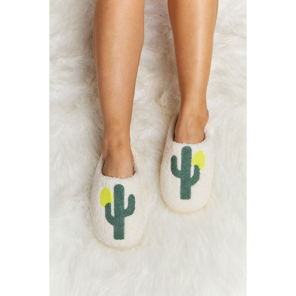 Shoes - Melody Cactus Plush Slide Slippers -  - Cultured Cloths Apparel