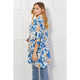 Outerwear - Justin Taylor Time To Grow Floral Kimono in Chambray -  - Cultured Cloths Apparel