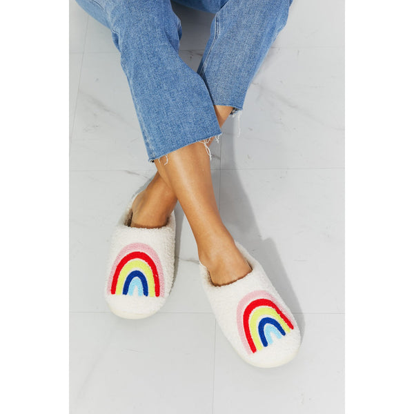 Shoes - MMShoes Rainbow Plush Slipper -  - Cultured Cloths Apparel