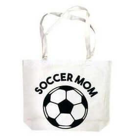 Accessories, Bags - Canvas Soccer Mom Tote Bag -  - Cultured Cloths Apparel
