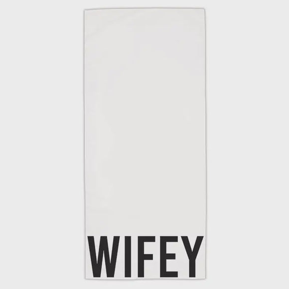 Gifts - Wifey - White Quick Dry Towel -  - Cultured Cloths Apparel