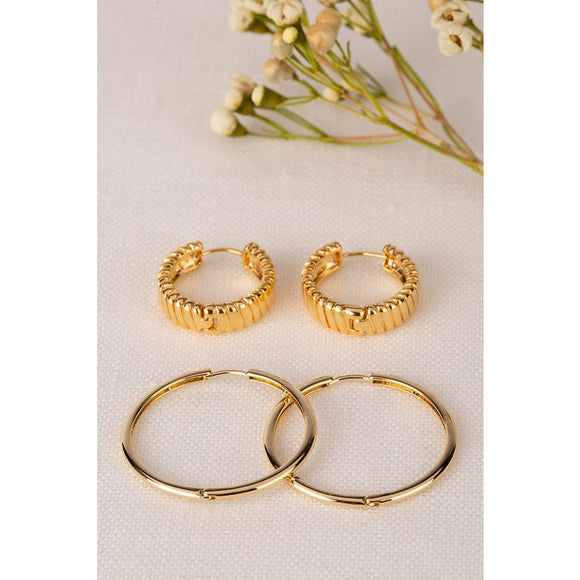 Accessories, Jewelry - Classic hoop earring set -  - Cultured Cloths Apparel