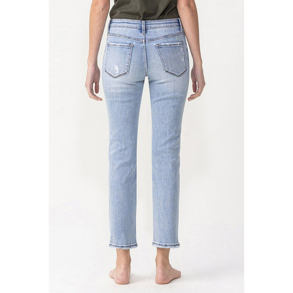 Denim - Lovervet Full Size Andrea Midrise Crop Straight Jeans -  - Cultured Cloths Apparel