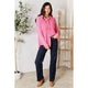 Women's Long Sleeve - Zenana Waffle-Knit Button Up Collared Neck Shirt -  - Cultured Cloths Apparel