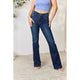 Denim - Kancan Full Size Slim Bootcut Jeans - Dark - Cultured Cloths Apparel