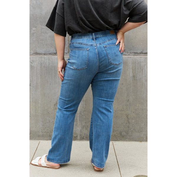 Denim - Judy Blue Lolita Full Size High Waist Pull On Slim Bootcut Jeans -  - Cultured Cloths Apparel