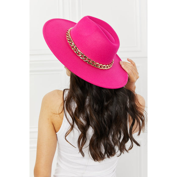 Hats - Fame Keep Your Promise Fedora Hat in Pink - Hot Pink - Cultured Cloths Apparel