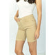 Women's Shorts - Judy Blue Mariana Full Size Midrise Khaki Cuffed Bermuda Shorts -  - Cultured Cloths Apparel