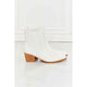 Shoes - MMShoes Love the Journey Stacked Heel Chelsea Boot in White -  - Cultured Cloths Apparel
