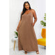 Women's Dresses - Zenana Full Size Beach Vibes Cami Maxi Dress in Mocha -  - Cultured Cloths Apparel