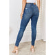 Denim - Judy Blue Full Size High Waist Distressed Slim Jeans -  - Cultured Cloths Apparel