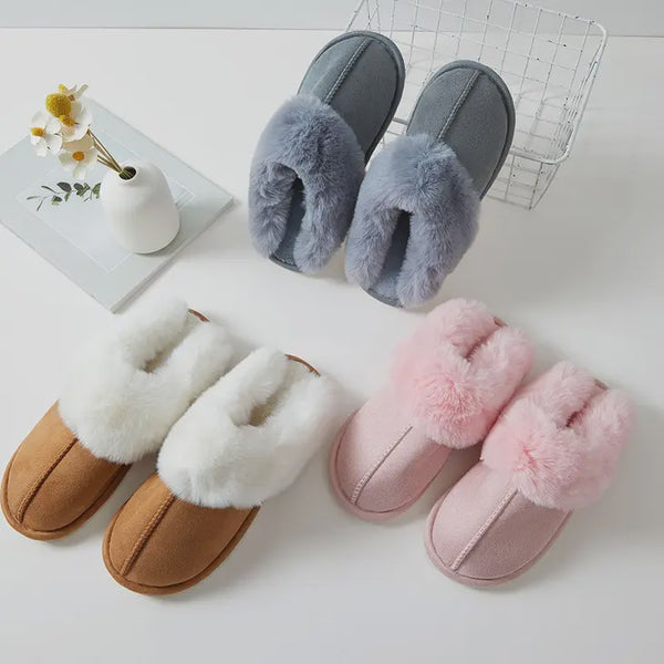 Shoes - Fur Lined Slippers -  - Cultured Cloths Apparel