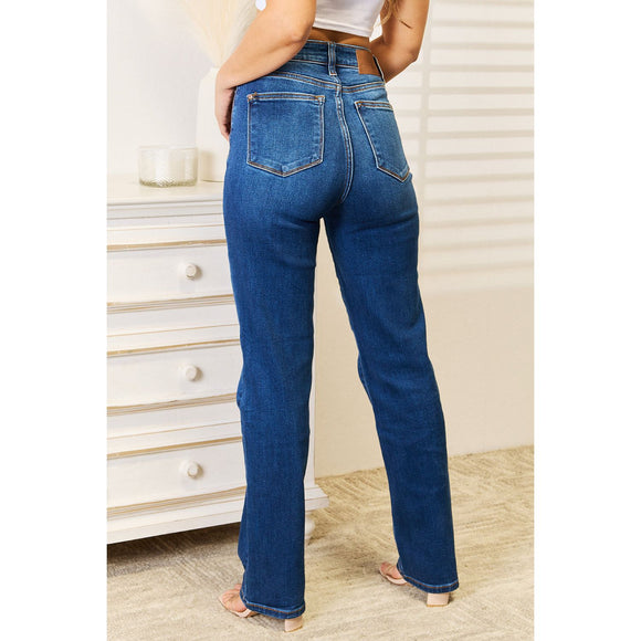 Denim - Judy Blue Full Size Straight Leg Jeans with Pockets -  - Cultured Cloths Apparel