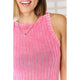 Women's Sleeveless - Zenana Ribbed Washed Round Neck Tank -  - Cultured Cloths Apparel