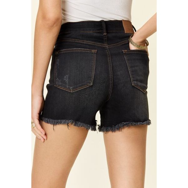 Women's Shorts - Judy Blue Full Size Tummy Control Fray Hem Shorts -  - Cultured Cloths Apparel