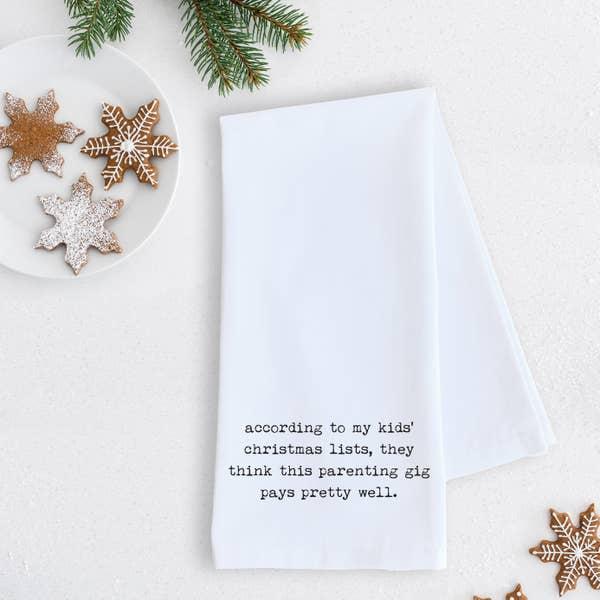 Gifts - Kids' Christmas Lists - Tea Towel - Holiday -  - Cultured Cloths Apparel