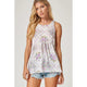 Women's Sleeveless - Lilly Floral Babydoll Style Sleeveless Top -  - Cultured Cloths Apparel