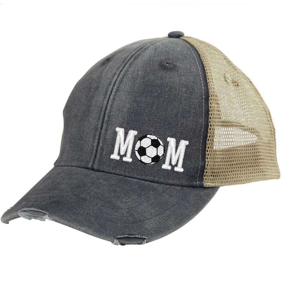 Baseball Hats - Mom Hat Soccer Mesh Trucker Hat - Black - Cultured Cloths Apparel