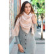 Accessories, Scarves - Oversized Square Lurex lined Graph Check Scarf - Pink - Cultured Cloths Apparel