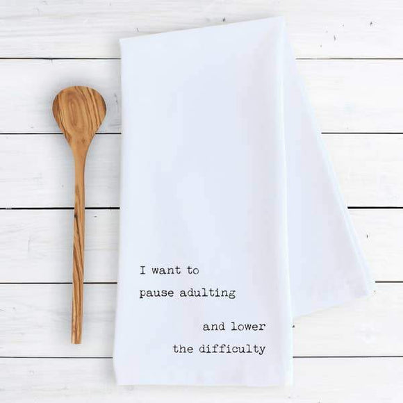 Gifts - Pause Adulting - Tea Towel -  - Cultured Cloths Apparel