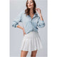 Women's Skirts - Pleated Tennis Mini Skirts - White - Cultured Cloths Apparel