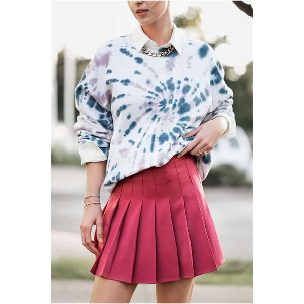 Women's Skirts - Pleated Tennis Mini Skirts - Rose - Cultured Cloths Apparel